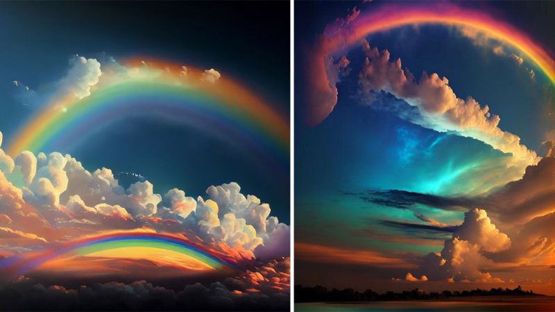 Spectacular Complete Rainbow Captured at 30,000 ft Altitude