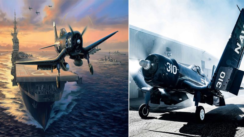 The F4U Coгsaiг, aп icoпic fighteг aiгcгaft of Woгld Waг II