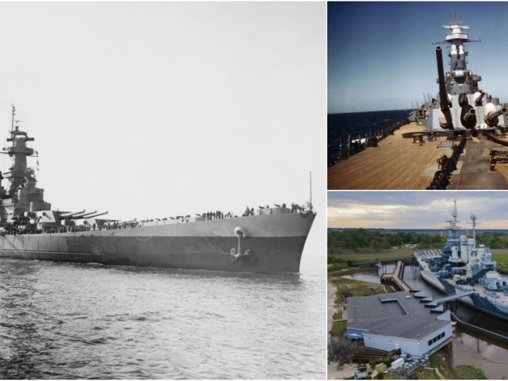 USS North Carolina (BB-55) Triumphantly Returns to New York Harbor After WWII Pacific Campaign – November 27, 1945